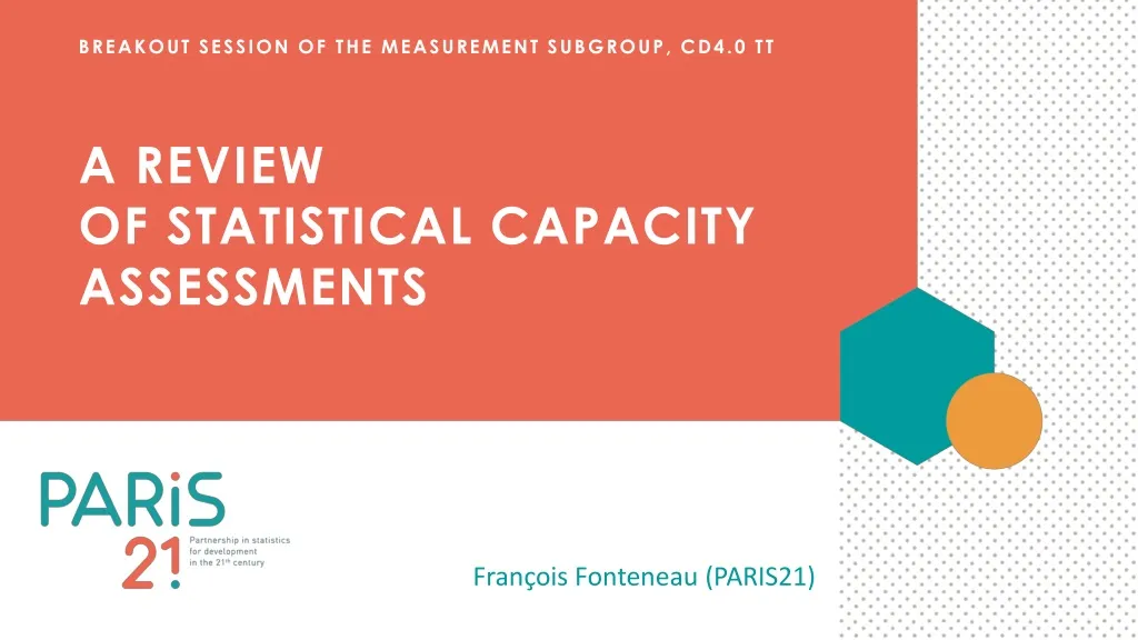breakout session of the measurement subgroup cd4 0 tt a review of statistical capacity assessments