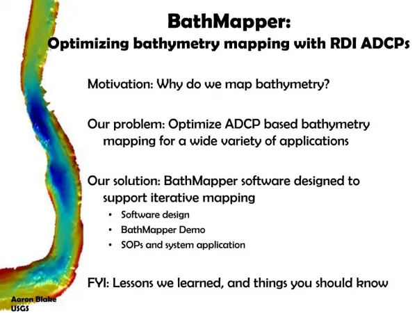 BathMapper: Optimizing bathymetry mapping with RDI ADCPs