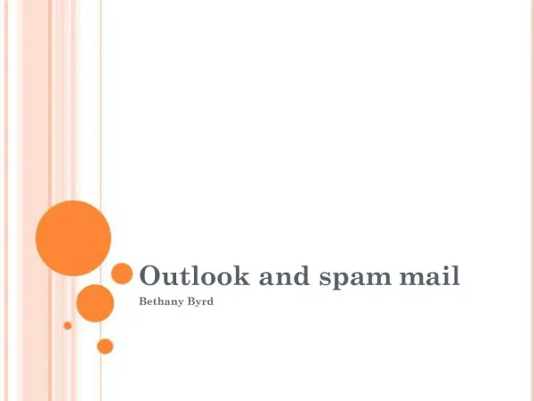 Outlook and spam mail