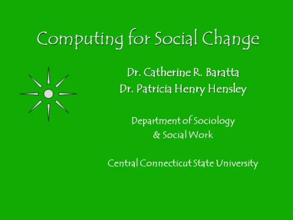 Computing for Social Change