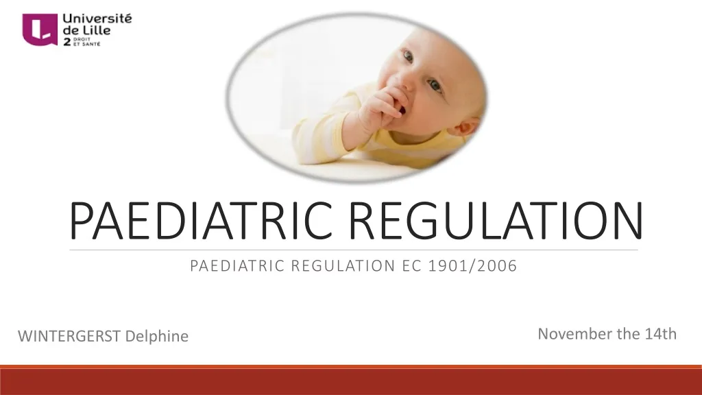 paediatric regulation
