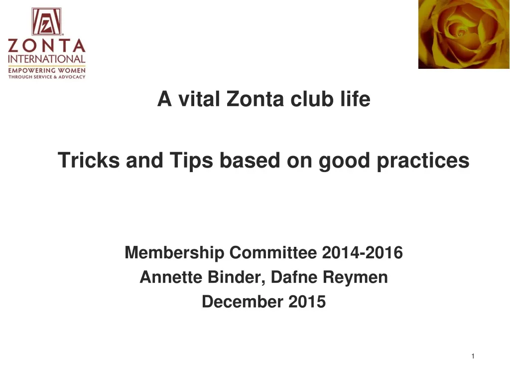 a vital zonta club life tricks and tips based