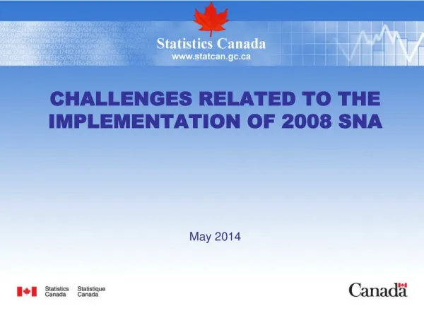 Challenges Related to the Implementation of 2008 SNA