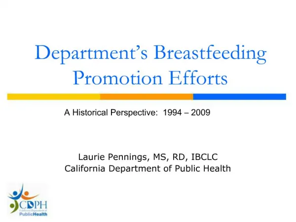 Department s Breastfeeding Promotion Efforts