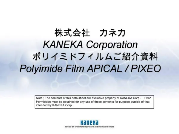 KANEKA Corporation Polyimide Film APICAL