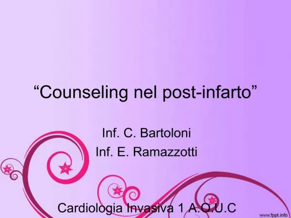 Counseling nel post-infarto