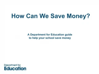 How Can We Save Money - slide 1
