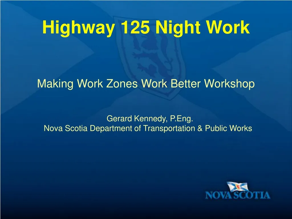 highway 125 night work