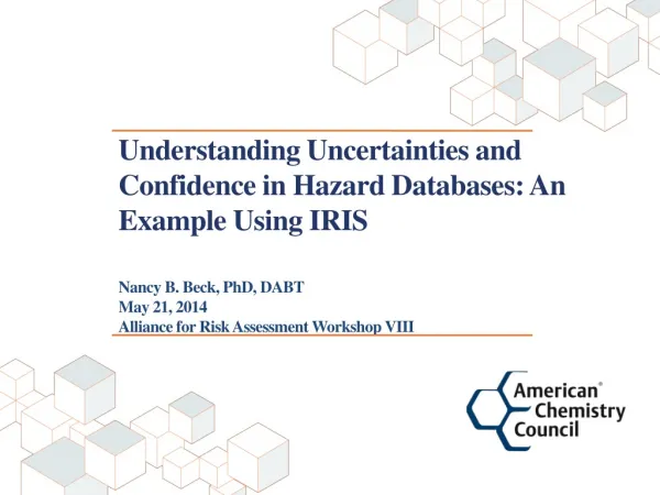 Understanding Uncertainties and Confidence in Hazard Databases: An Example Using IRIS