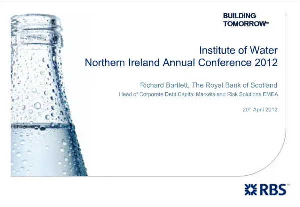 Institute of Water Northern Ireland Annual Conference 2012