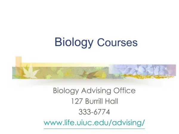 Biology Courses