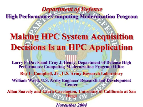 Making HPC System Acquisition Decisions Is an HPC Application