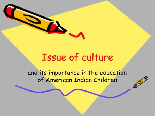 Issue of culture