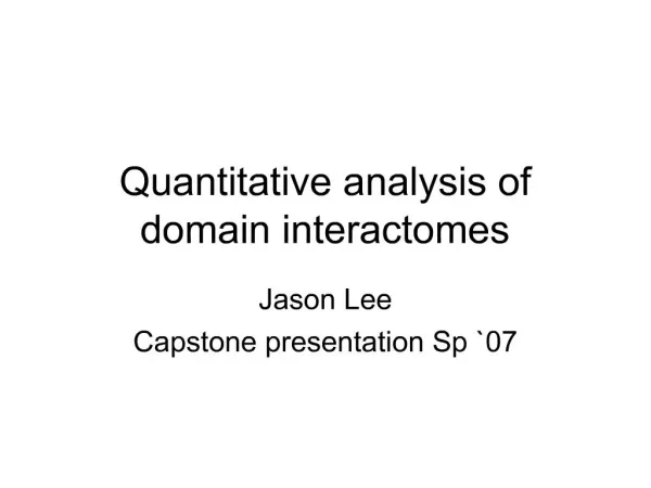 Quantitative analysis of domain interactomes
