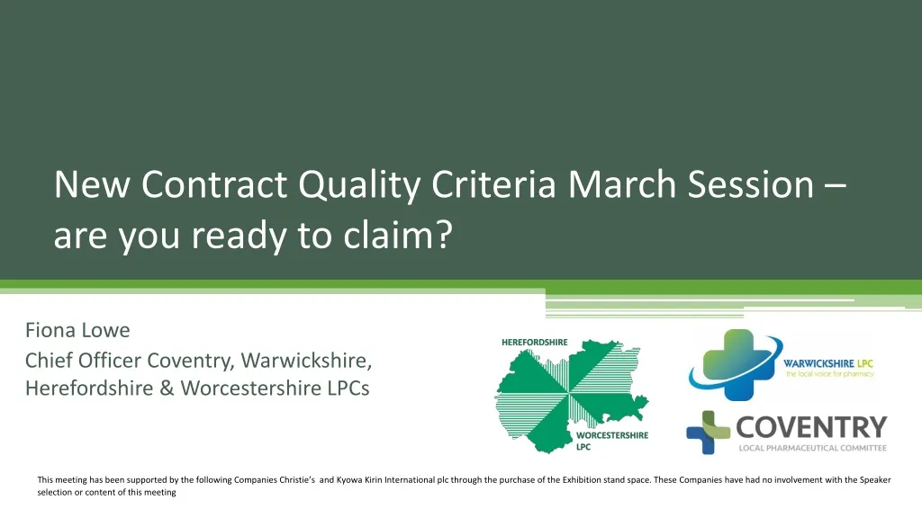 new contract quality criteria march session are you ready to claim