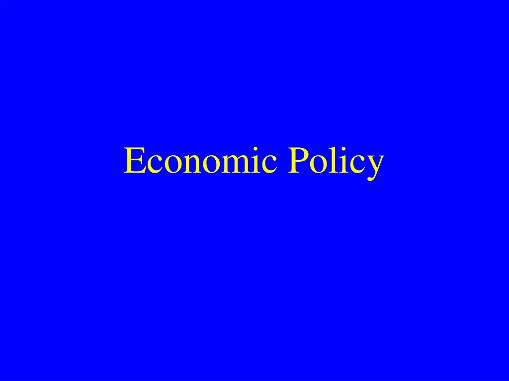 economic policy