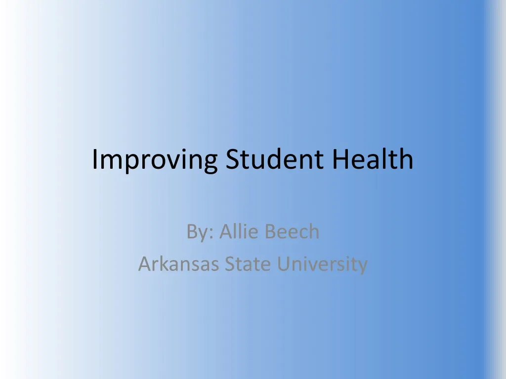 improving student health