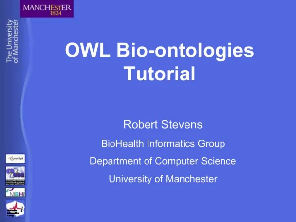 OWL Bio-ontologies Tutorial