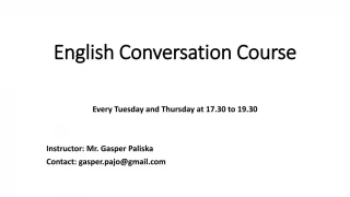 English Conversation Course - slide 1