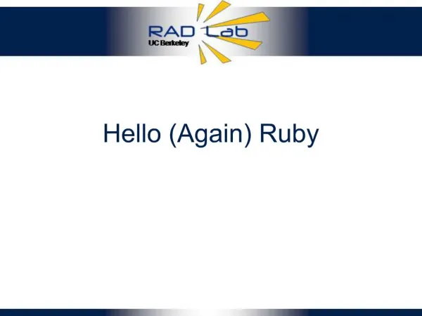 Hello Again Ruby