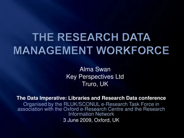 The research data management workforce