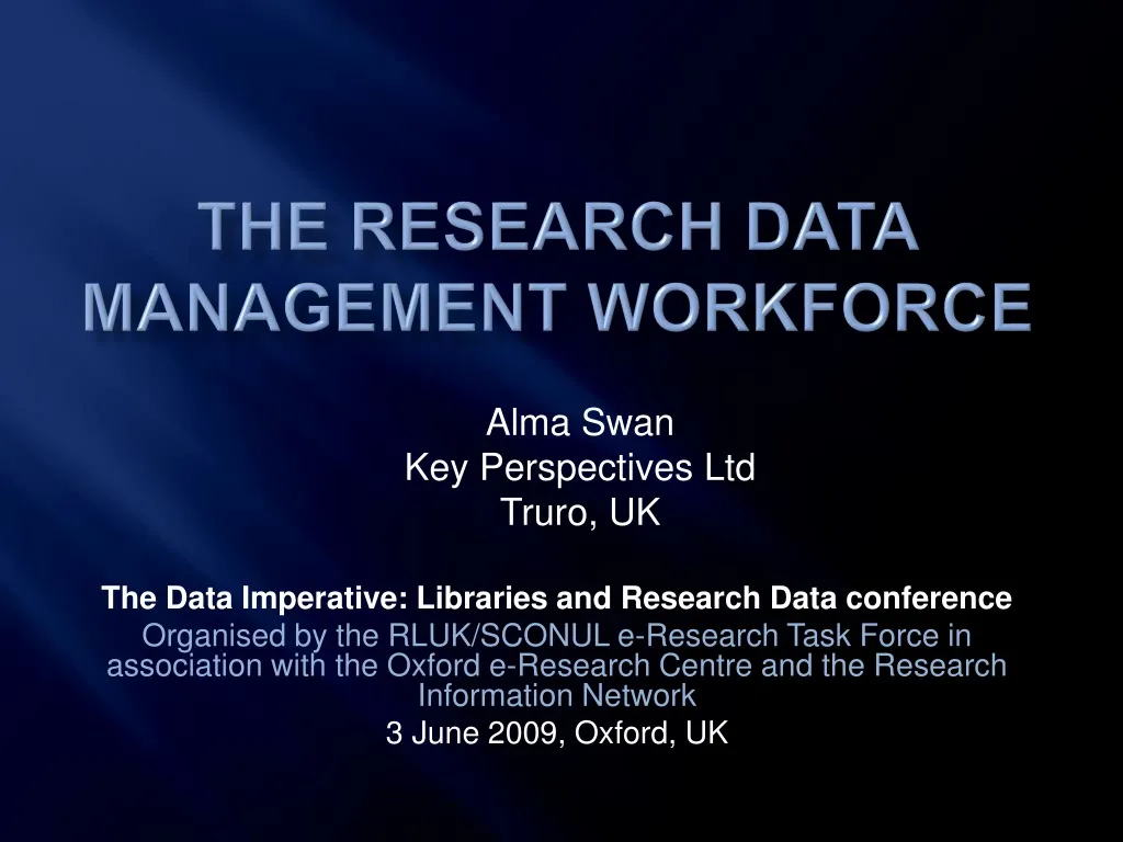 the research data management workforce