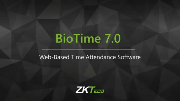 Web-Based Time Attendance Software