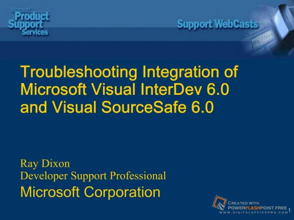 Troubleshooting Integration of Microsoft Visual InterDev 6.0 and Visual SourceSafe 6.0