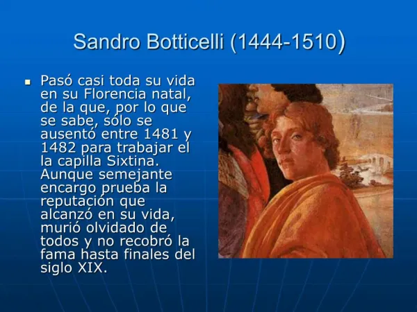 Sandro Botticelli 1444-1510