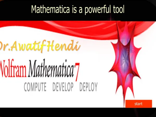 Mathematica is a powerful tool