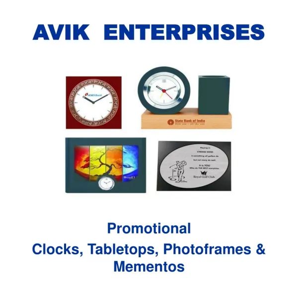 Promotional Clocks,Tabletops, Photoframes & Mementoes