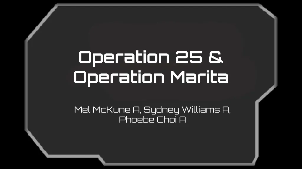 operation 25 operation marita