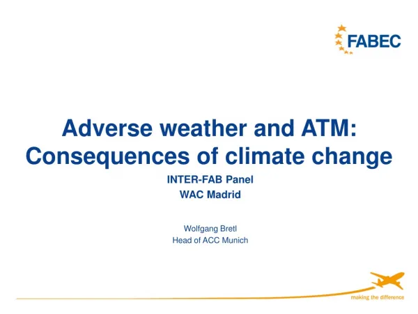 Adverse weather and ATM: Consequences of climate change