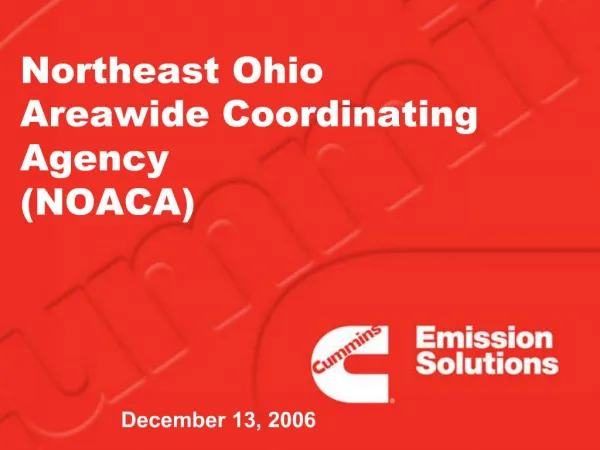 Northeast Ohio Areawide Coordinating Agency NOACA