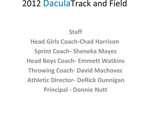 2012 Dacula Track and Field