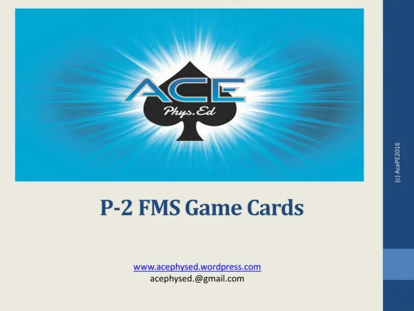 P-2 FMS Game Cards