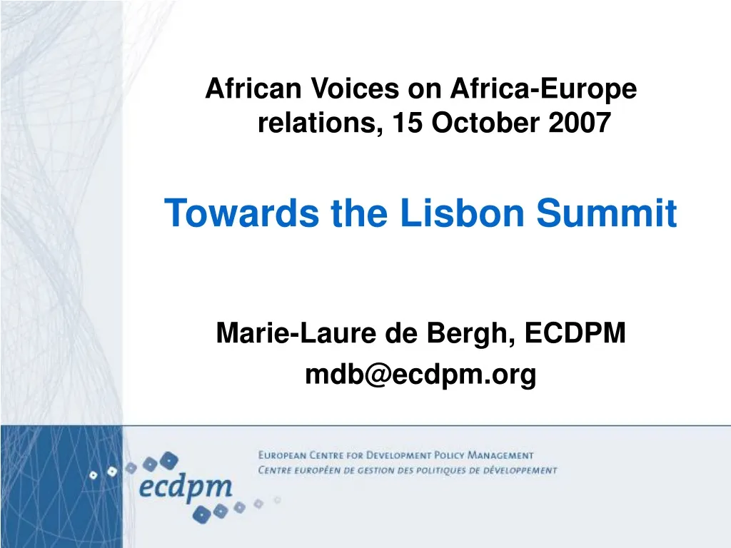 african voices on africa europe relations