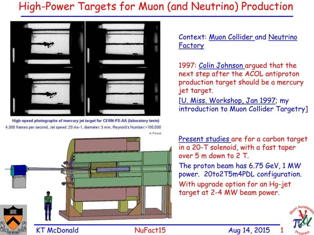 high power targets for muon and neutrino production