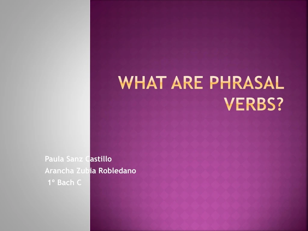 what are phrasal verbs