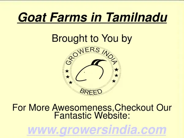 Goat Farms in Tamilnadu