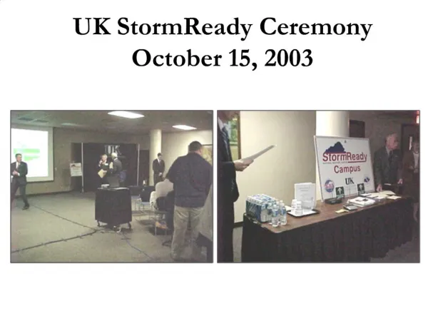 UK StormReady Ceremony October 15, 2003