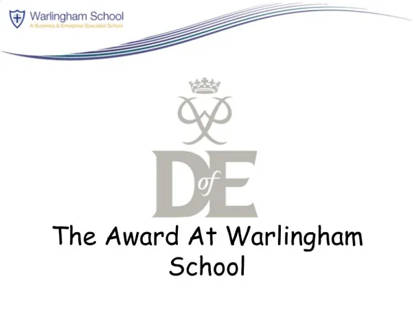 The Award At Warlingham School