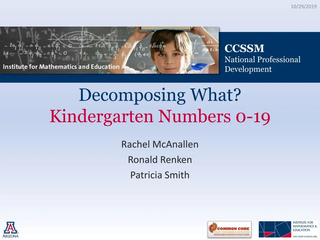 decomposing what kindergarten numbers 0 19
