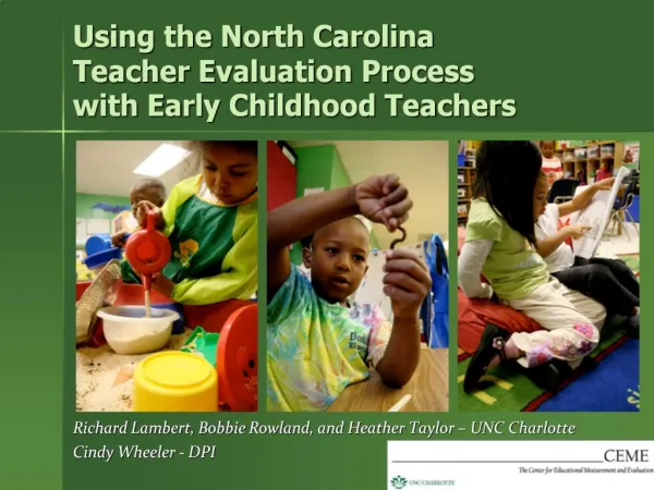 Using the North Carolina Teacher Evaluation Process with Early Childhood Teachers