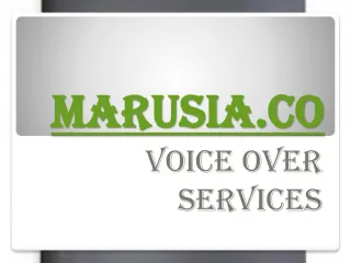 voice over services - slide 1