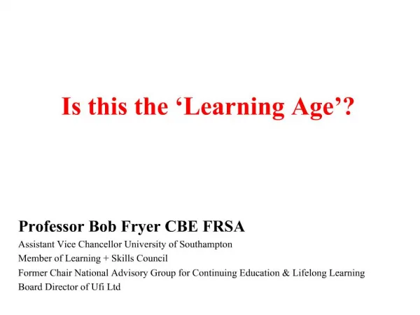 Is this the Learning Age