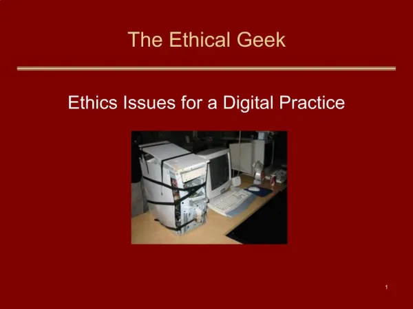 The Ethical Geek