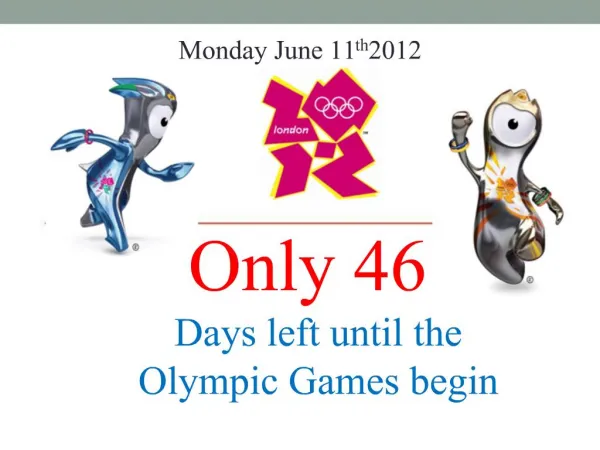 TheOnly 46 Days left until the Olympic Games begin