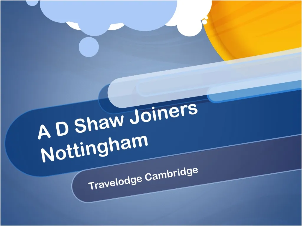 a d shaw joiners nottingham