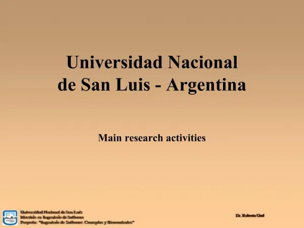 Universidad Nacional de San Luis - Argentina